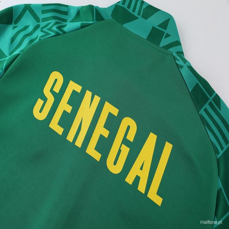 2022 Senegal Green Full Zipper Tracksuit