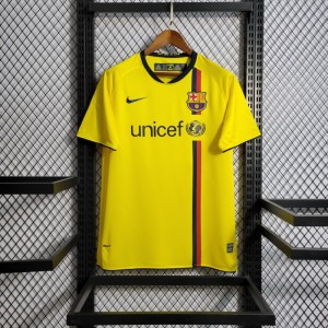 Retro 08/09 Barcelona Away Yellow Jersey