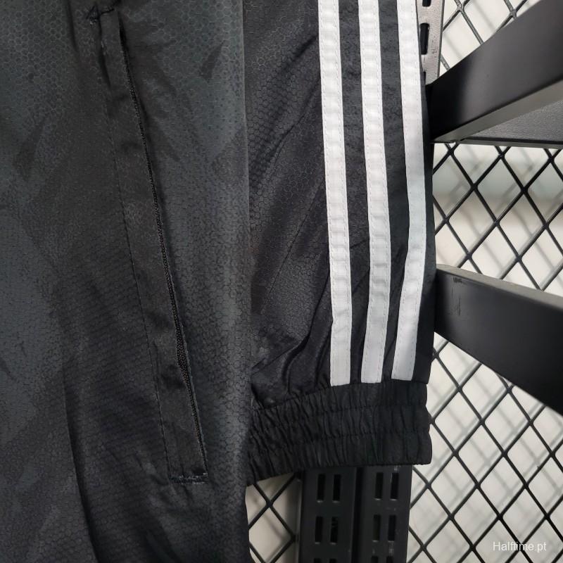 23-24 Juventus Black Windbreaker