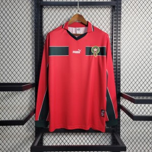 Retro Long-sleeved 1998 Morocco Third Red Jersey