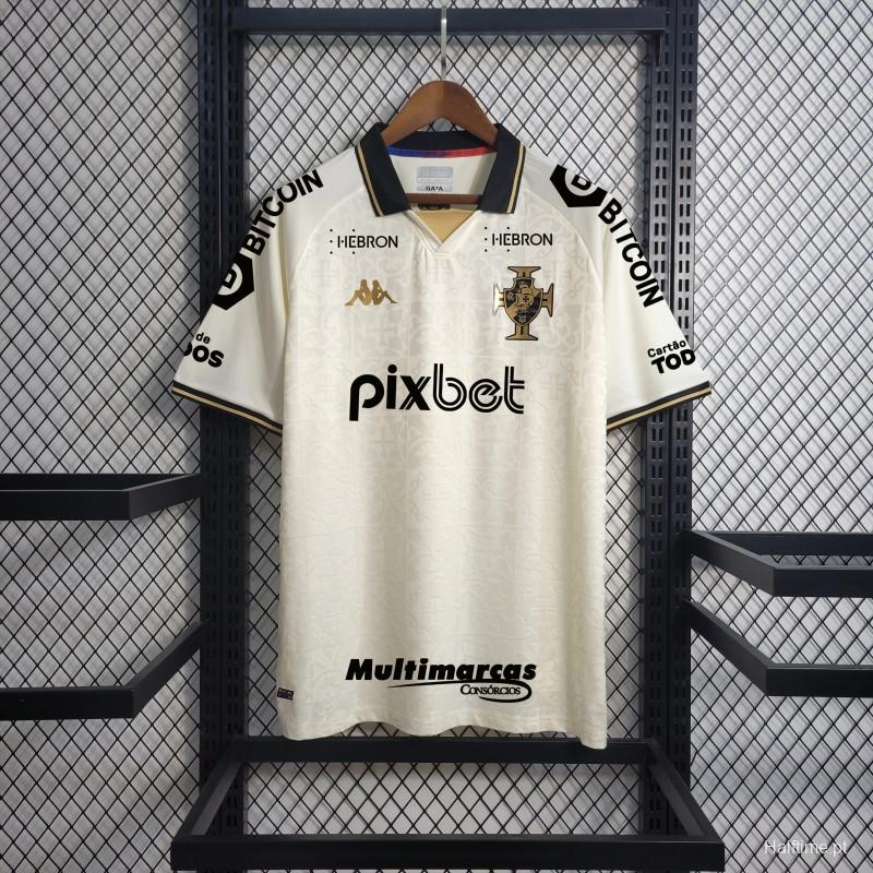 23/24 Vasco Da Gama Beige Jersey With Full Sponsors