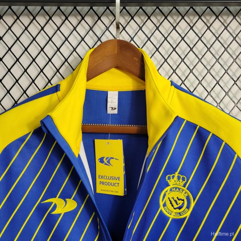 23-24 Al-Nassr FC Blue Full Zipper Jacket