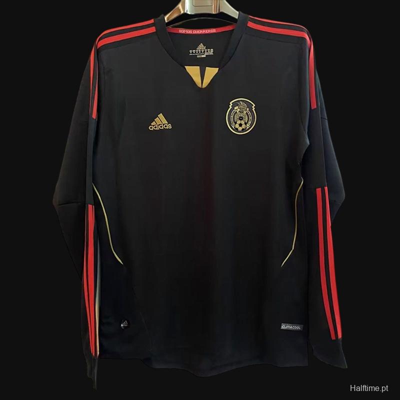 Retro 2011 Mexico Away Black Long Sleeve Jersey