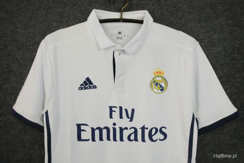 Retro 16/17 Real Madrid Home Long Sleeve Jersey