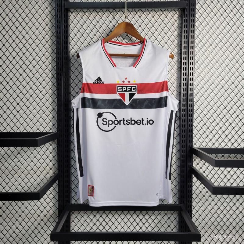 22-23 Sao Paulo Home Vest White Jersey