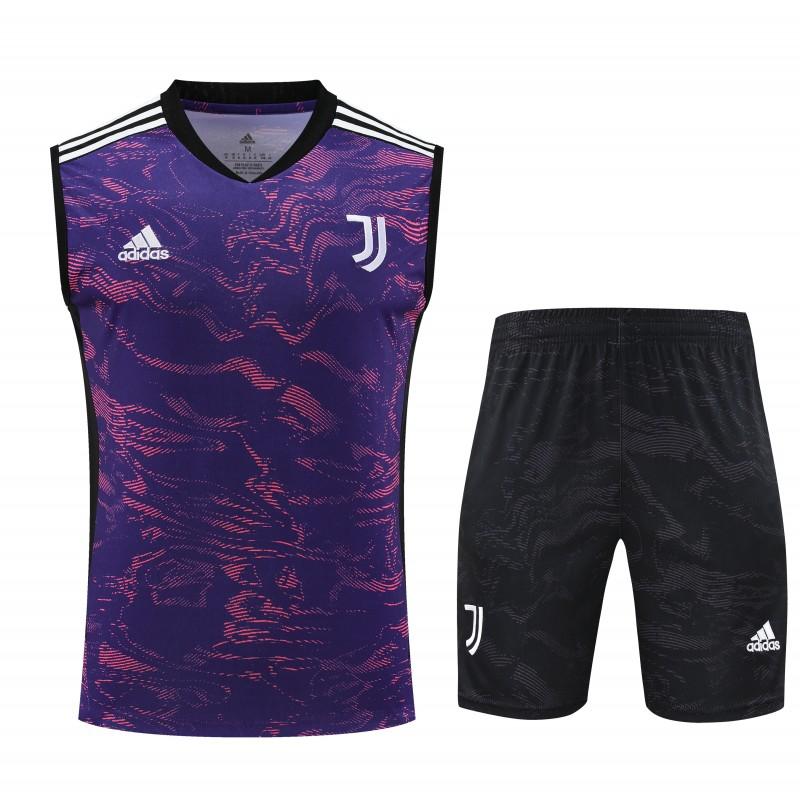 23-24 Juventus Purple Vest Jersey+Shorts