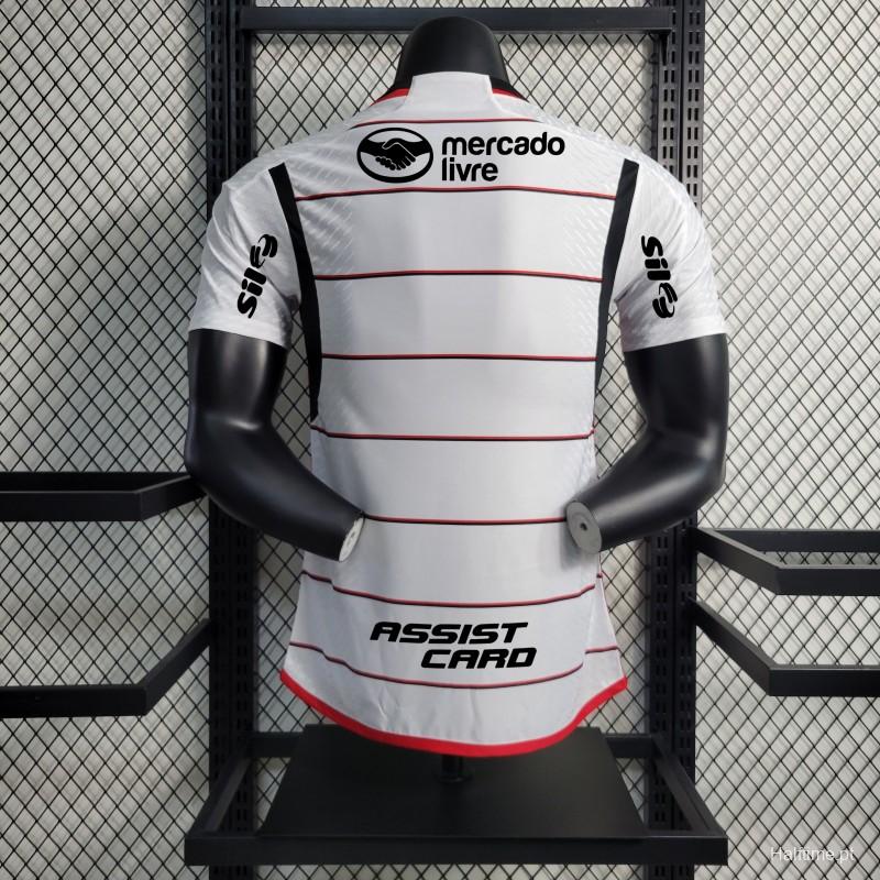 Player Version 23/24 Flamengo Away Jersey With All Sponsors+Patches