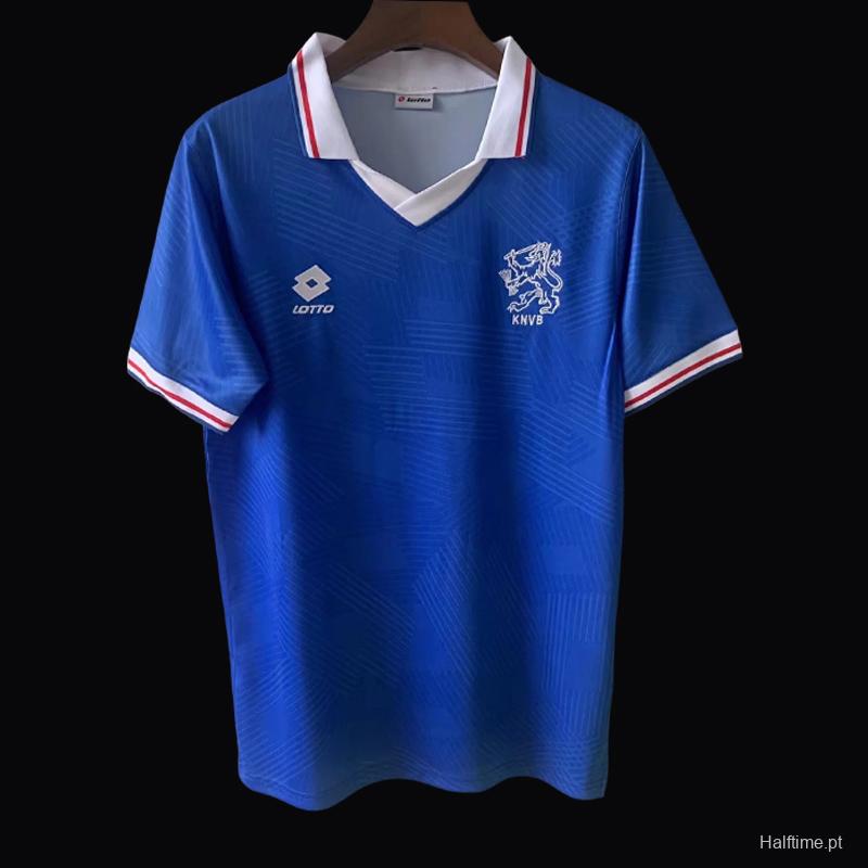 Retro 1991 Netherlands Away Blue Jersey