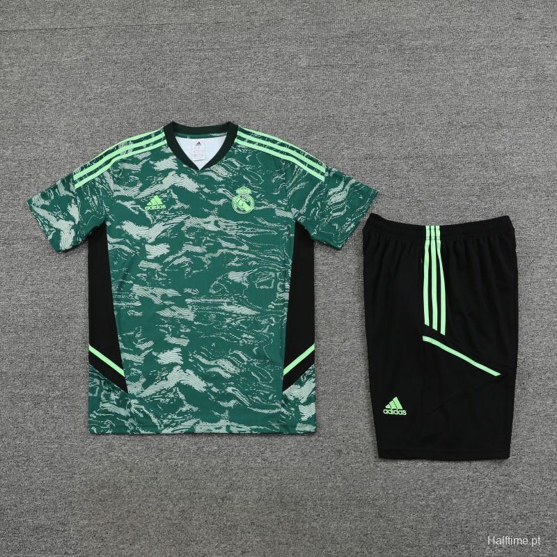 23 24 Real Madrid Green Short Sleeve+Shorts