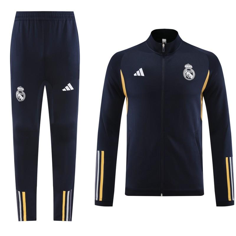 23/24 Real Madrid Navy Full Zipper Jacket+Pants