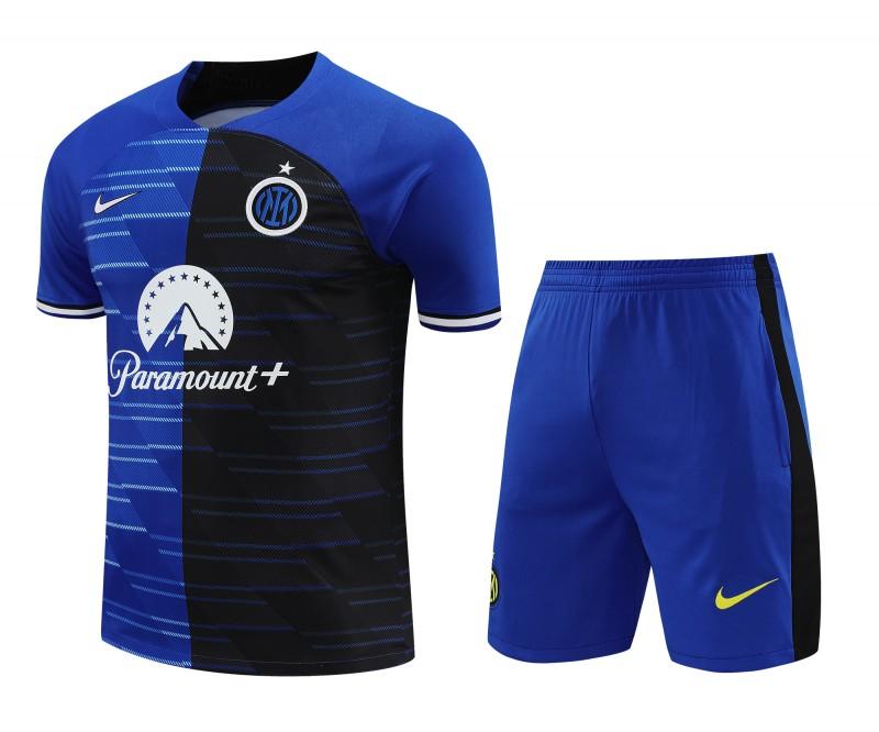 23/24 Inter Milan Blue Training Short Sleeve Jersey+Pants