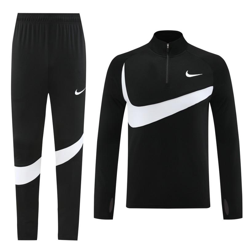 2024 Nike Black/White Half Zipper Jacket+Pants