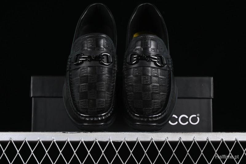 ECCO Soft Moc Series Loafers Men's British Slip-On Driving Shoes - 65707001001