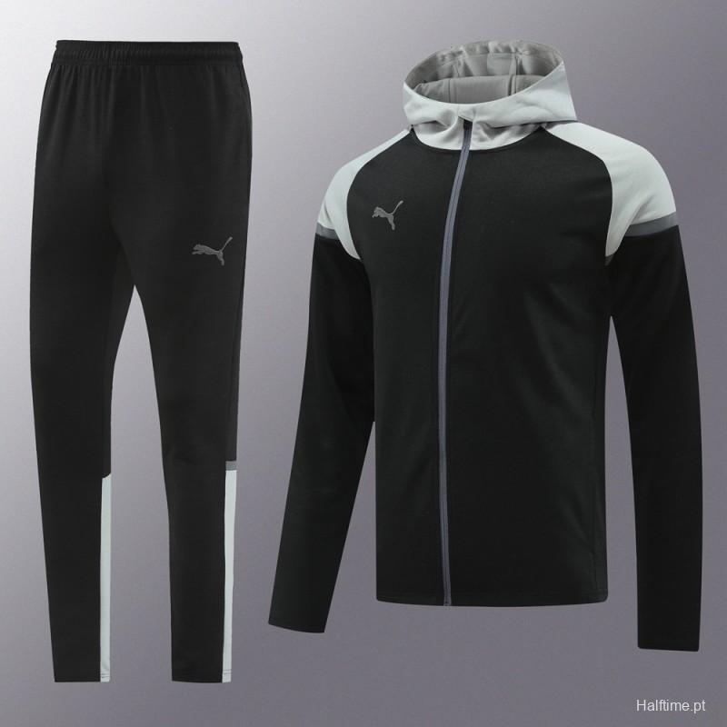 2024 Puma Black/Grey Full Zipper Jacket +Long Pants