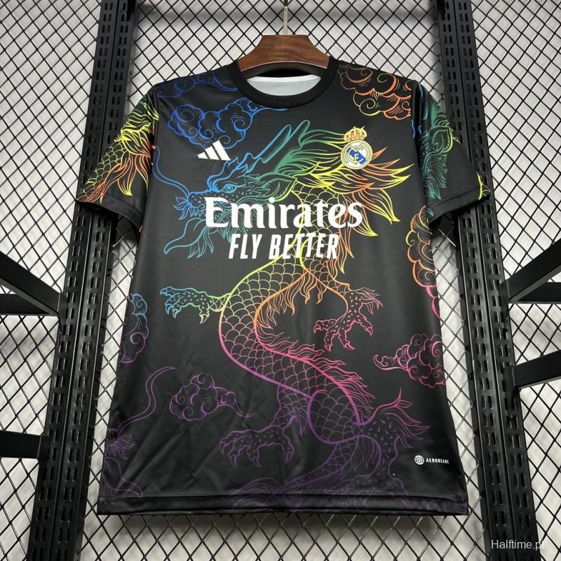 24/25 Real Madrid Black Multi-Color Dragon Special Jersey