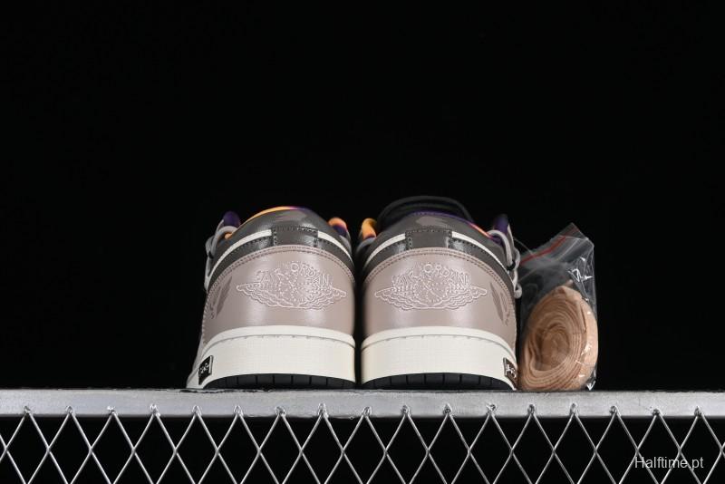 Nike Air Jordan 1 Low AJ1 Panda Prank Street Graffiti - Angel Demon Low Top Basketball Shoes - DQ8421-001
