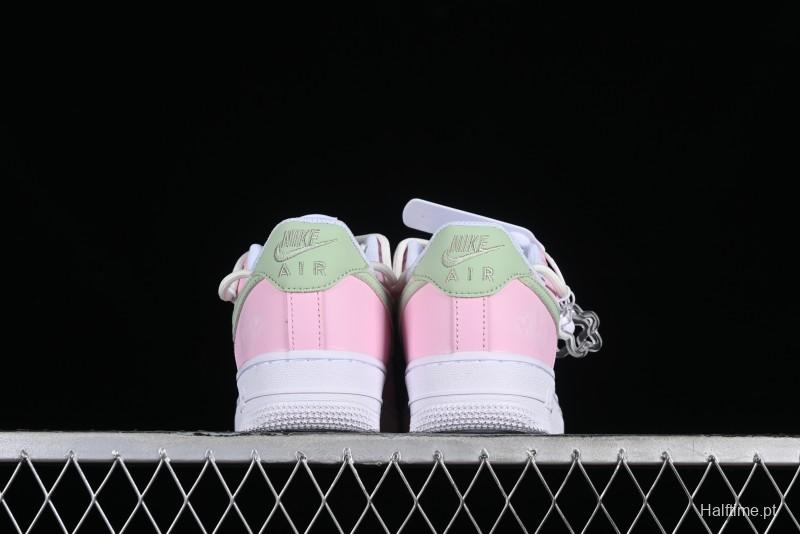 Nike Air Force 1 '07 Low Casual Sneakers with Dreamy Butterfly & Pastel Macaron Colorway - VV1998-013