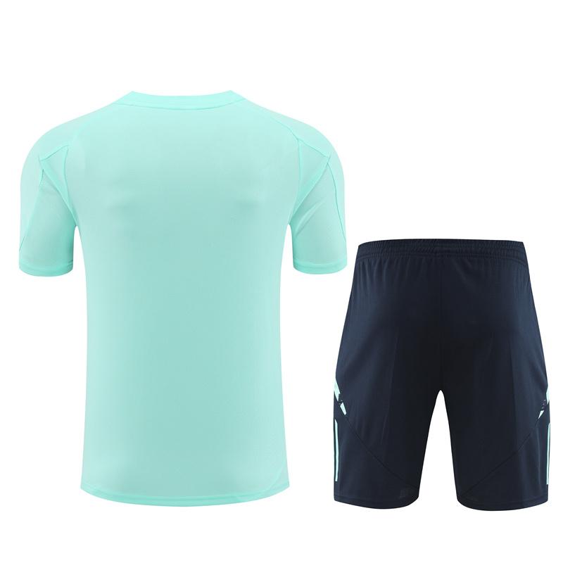 24/25 Real Madrid Lake Blue Short Sleeve Jersey+Shorts