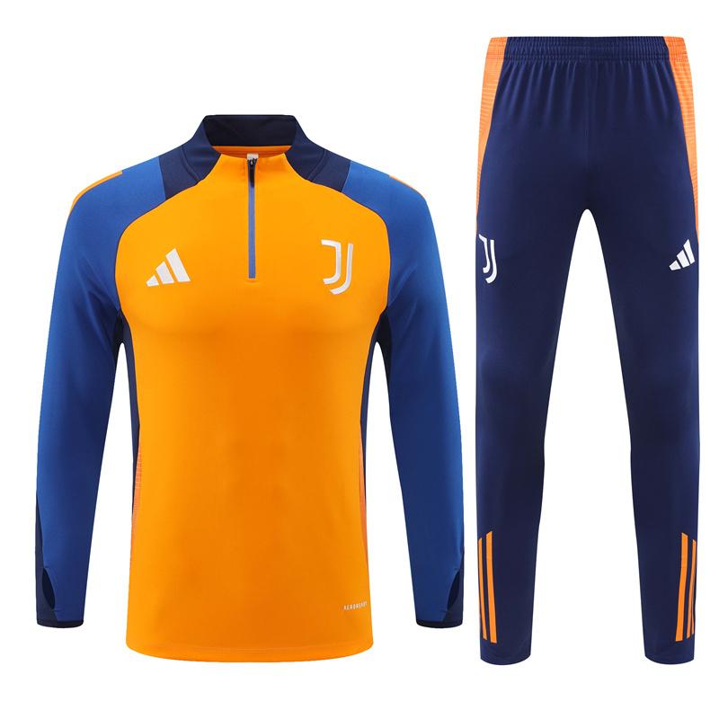 24/25 Juventus Orange Half Zipper Jacket+Long Pants