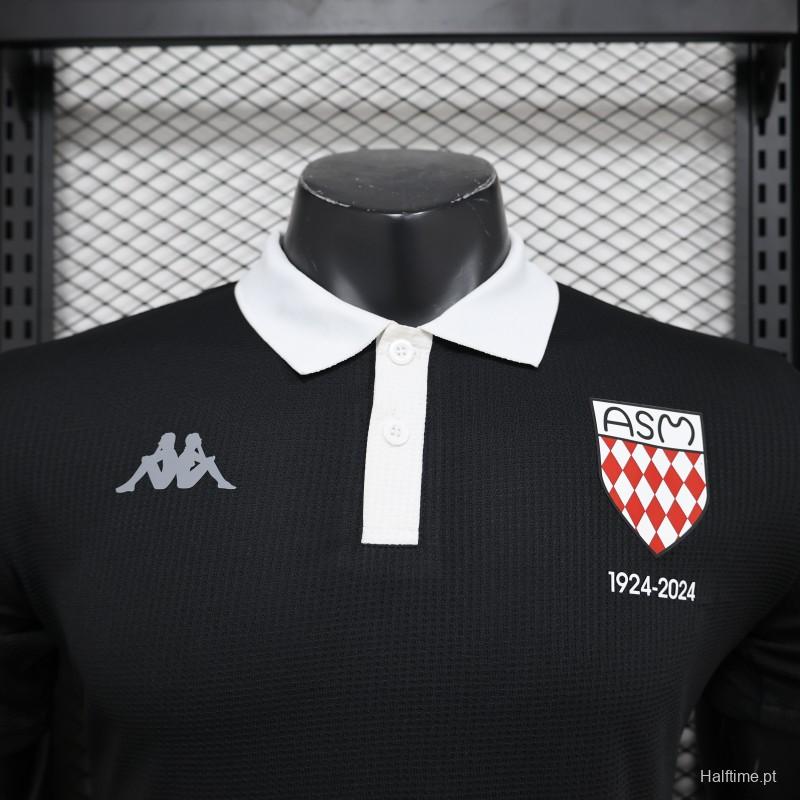 Player Version 24/25 AS Monaco Black 100th Anniversary Special Jersey