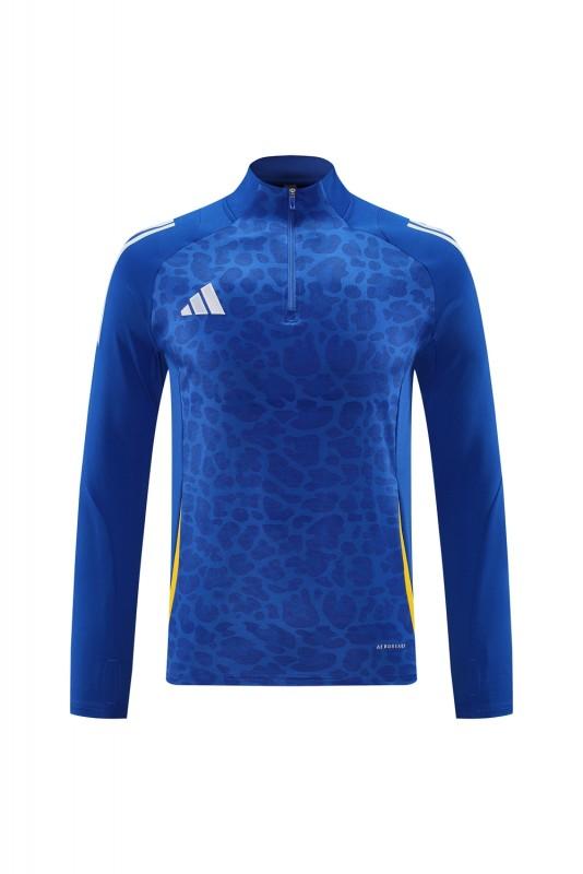 2024 Adidas Blue Half Zipper Jacket+Long Pants