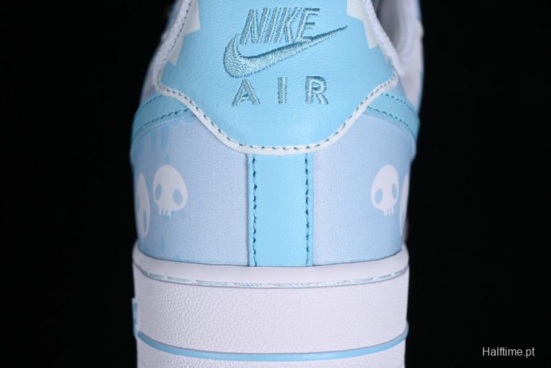 Nike Air Force 1 Low Witch Collaboration Custom Leather Sneakers with Full-Length Air Cushion - CW2288-111