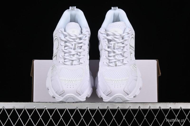 Dior Chrono Round Toe Lace-Up Lifestyle Casual Running Shoes - 10W WHITE