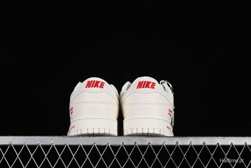 Nike SB Dunk Low Supreme Collaboration - Off-White Swoosh Anniversary High-End Custom Low-Top Casual Skate Shoes - SJ2068-267