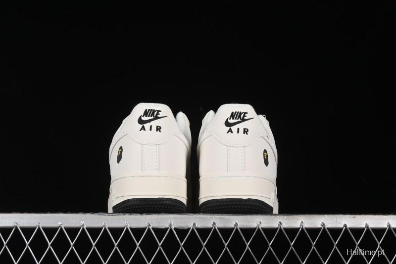 Nike Air Force 1 '07 Low Bape Collaboration - Black Beige Starry Sky Low Top Casual Sneakers - FG6688-103