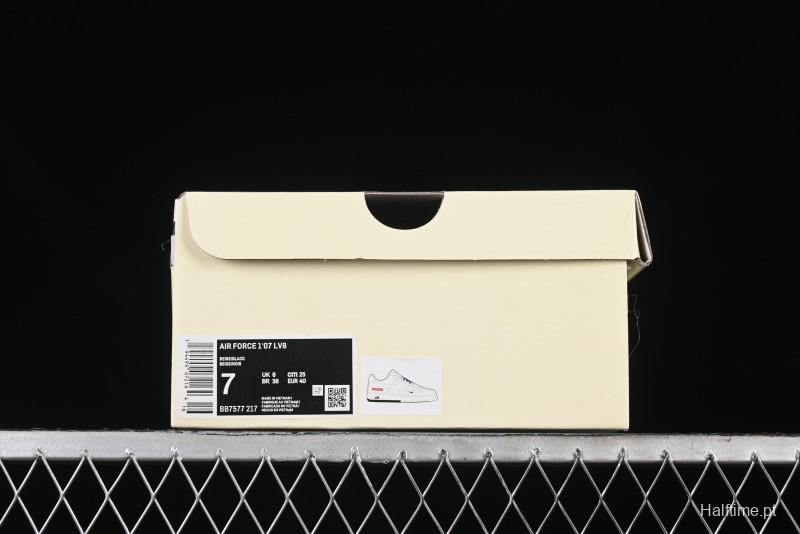 Nike Air Force 1 '07 Low Supreme Collaboration - White Black Two-Tone Low-Top Casual Sneakers - BB7577-217