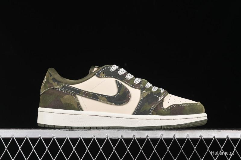 Nike Air Jordan 1 Low OG SP Travis Scott x Fragment Design Collaboration Sneakers - CH6336-014