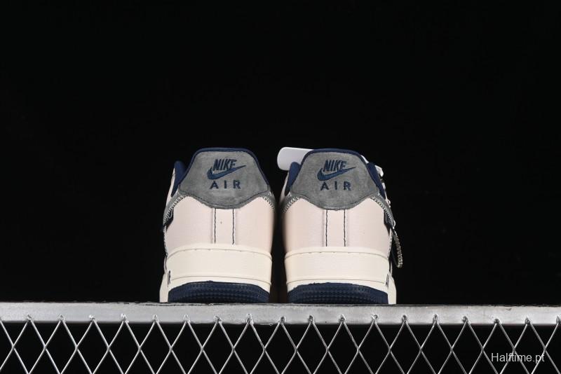 Nike Air Force 1 '07 Low Dior Collaboration - Light Blue Knit Swoosh Low-Top Casual Sneakers - KK1988-012