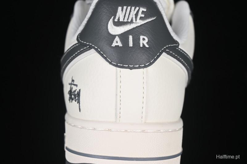 Nike Air Force 1 '07 Low Stussy Collaboration Granite Grey Low-Top Casual Sneakers - XZ6188-226