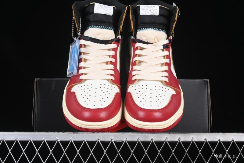 Nike Union x Air Jordan 1 Retro High Basketball Shoes Shadow Chicago - HV8563-600