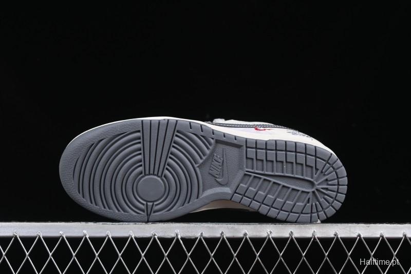 Nike SB Dunk Low Stussy Anniversary Edition Custom High-End Casual Sneakers - DM6868-027