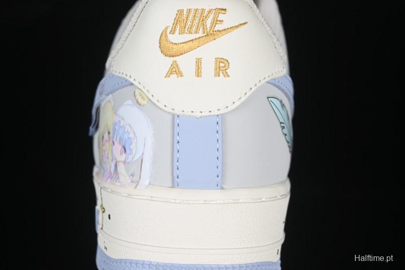Nike Air Force 1'07 Low "Cherub" Anime Hand-Painted Doodle Low-Top Casual Sneakers - DB3301-711