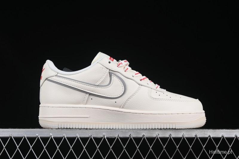 Nike Air Force 1 '07 Low Supreme Collaboration Off-White Crystal Custom Casual Sneakers - XZ6188-715