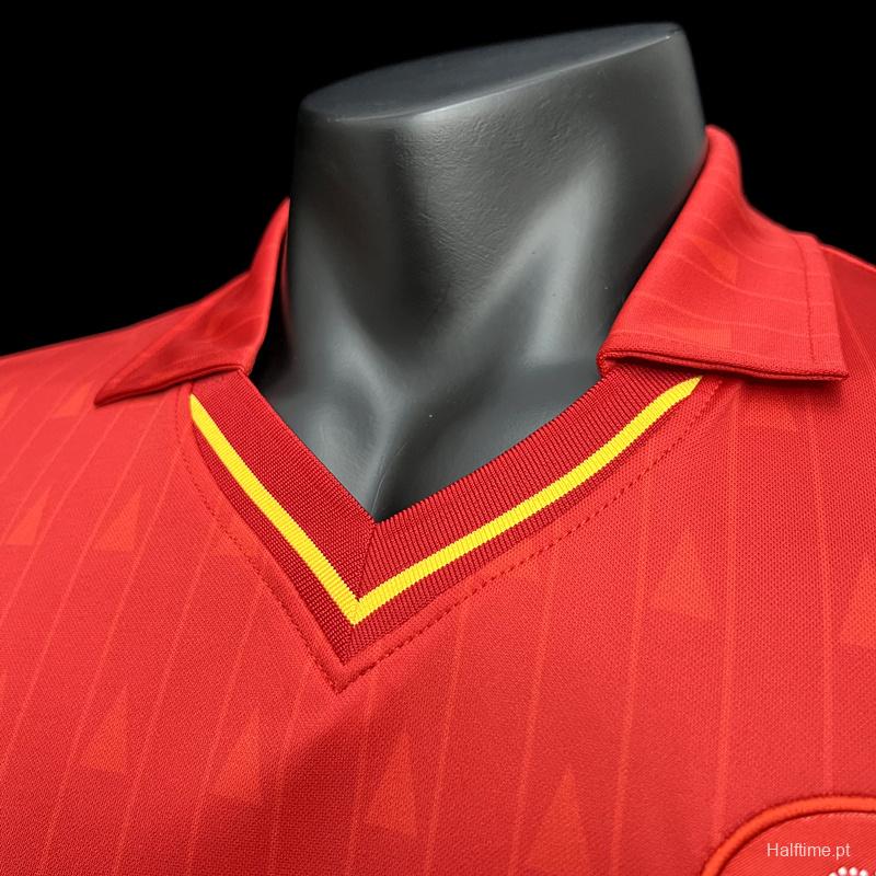 Retro 1988-91 Spain Home  Jersey