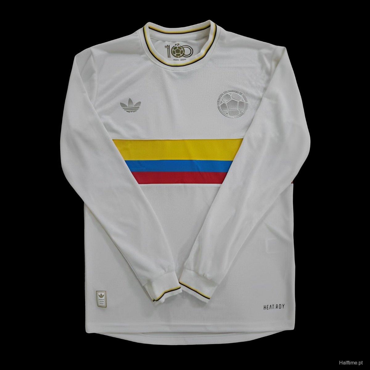 2024 Colombia White 120Th Anniversary Long Sleeve Jersey